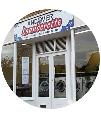 Andover Launderette shop front